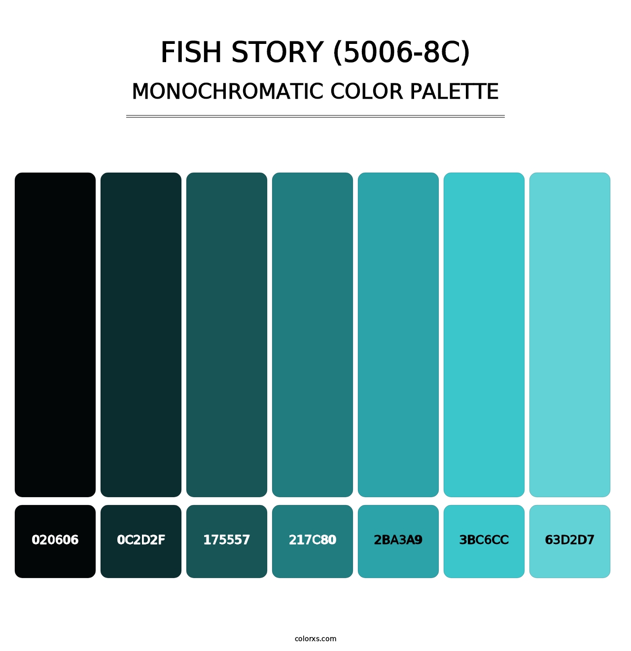 Fish Story (5006-8C) - Monochromatic Color Palette