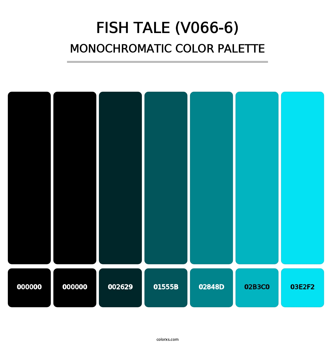 Fish Tale (V066-6) - Monochromatic Color Palette
