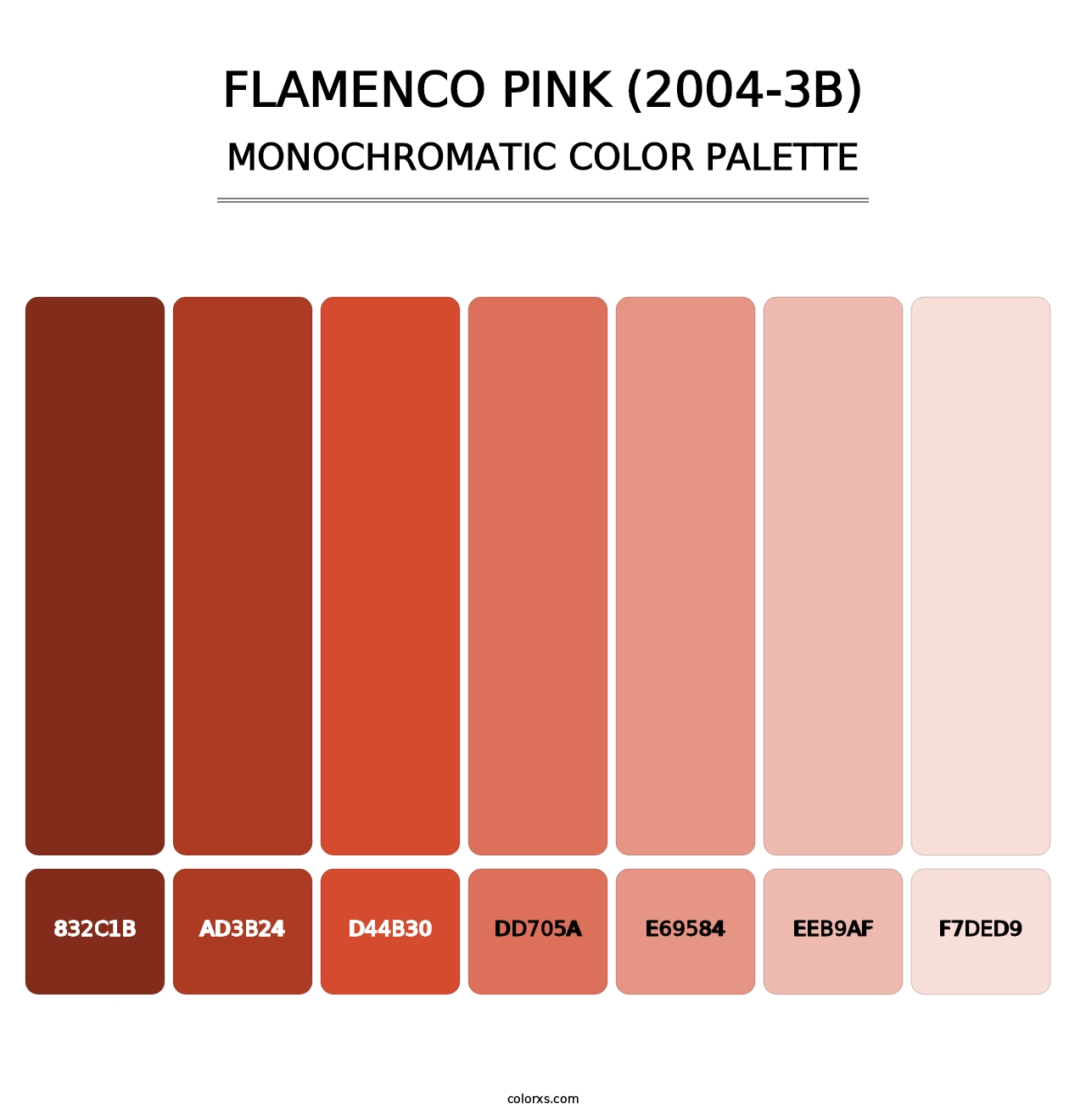 Flamenco Pink (2004-3B) - Monochromatic Color Palette