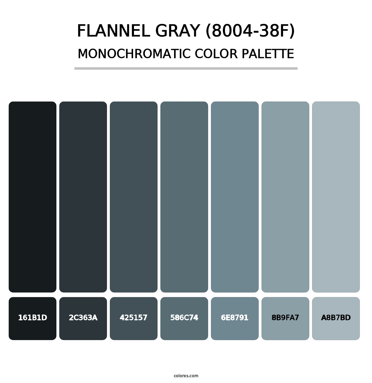 Flannel Gray (8004-38F) - Monochromatic Color Palette
