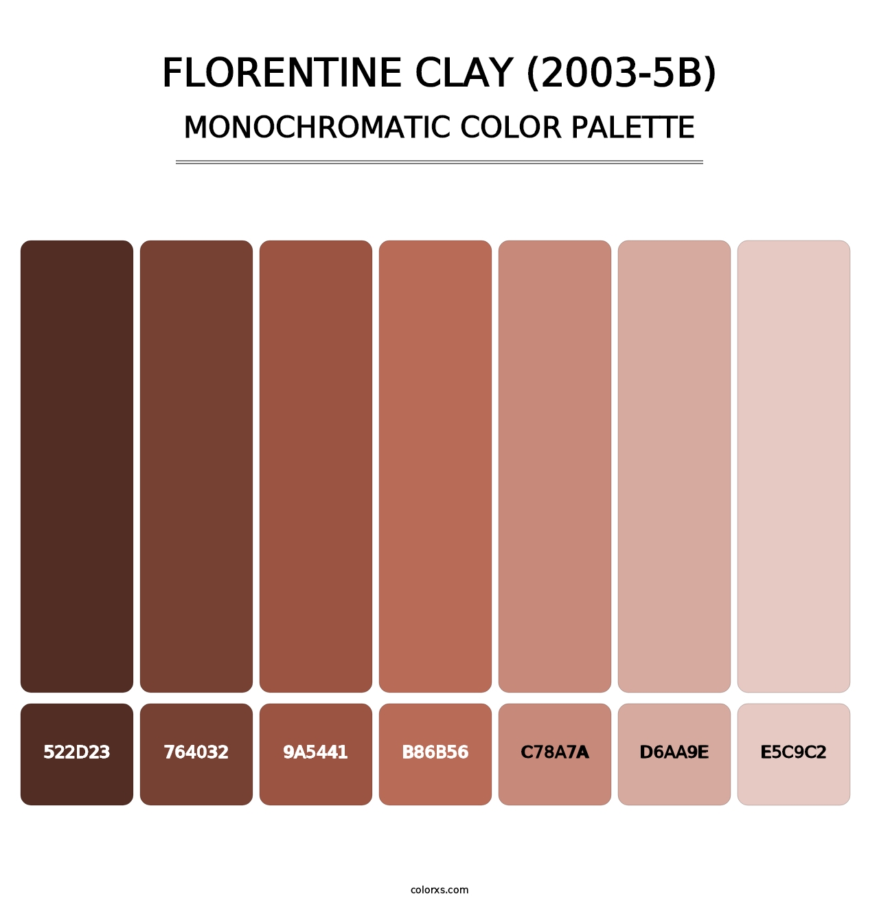 Florentine Clay (2003-5B) - Monochromatic Color Palette