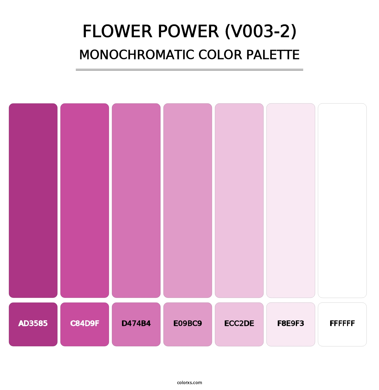 Flower Power (V003-2) - Monochromatic Color Palette