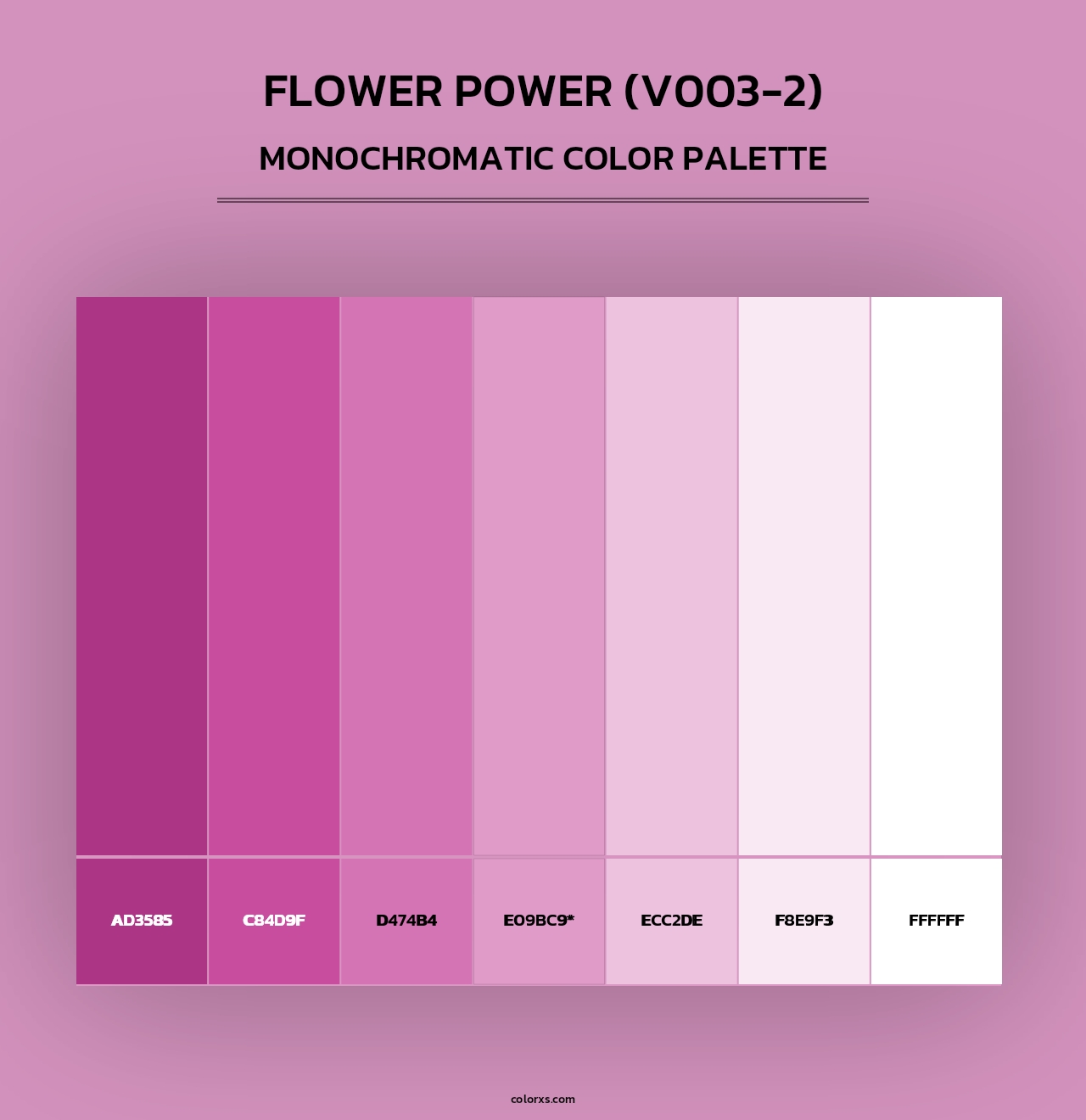 Flower Power (V003-2) - Monochromatic Color Palette