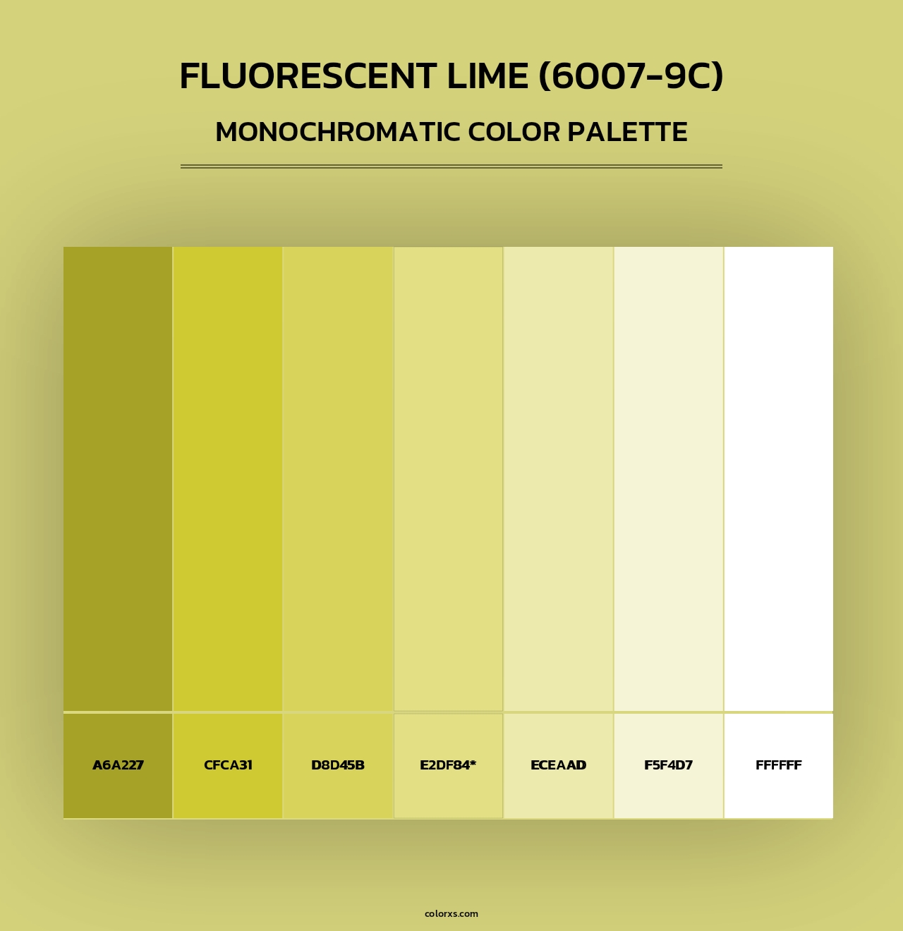 Fluorescent Lime (6007-9C) - Monochromatic Color Palette