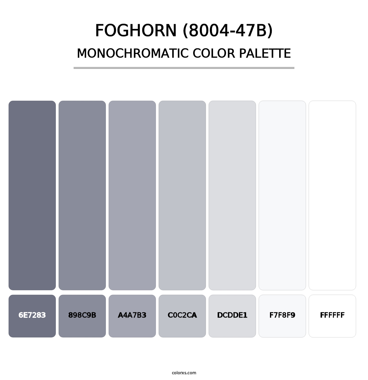 Foghorn (8004-47B) - Monochromatic Color Palette