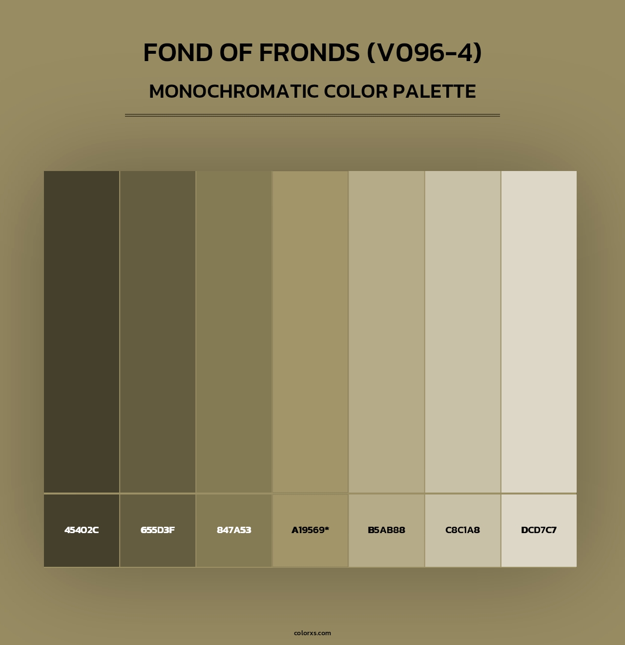 Fond of Fronds (V096-4) - Monochromatic Color Palette
