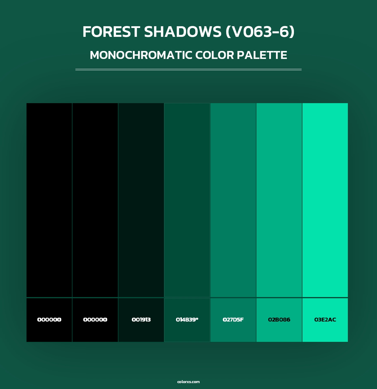 Forest Shadows (V063-6) - Monochromatic Color Palette