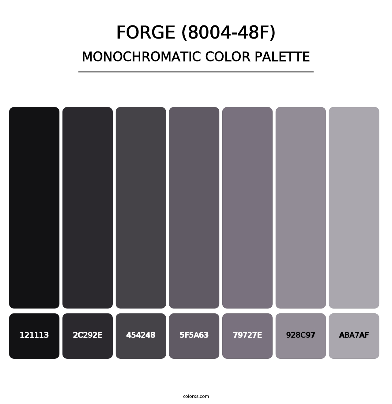 Forge (8004-48F) - Monochromatic Color Palette