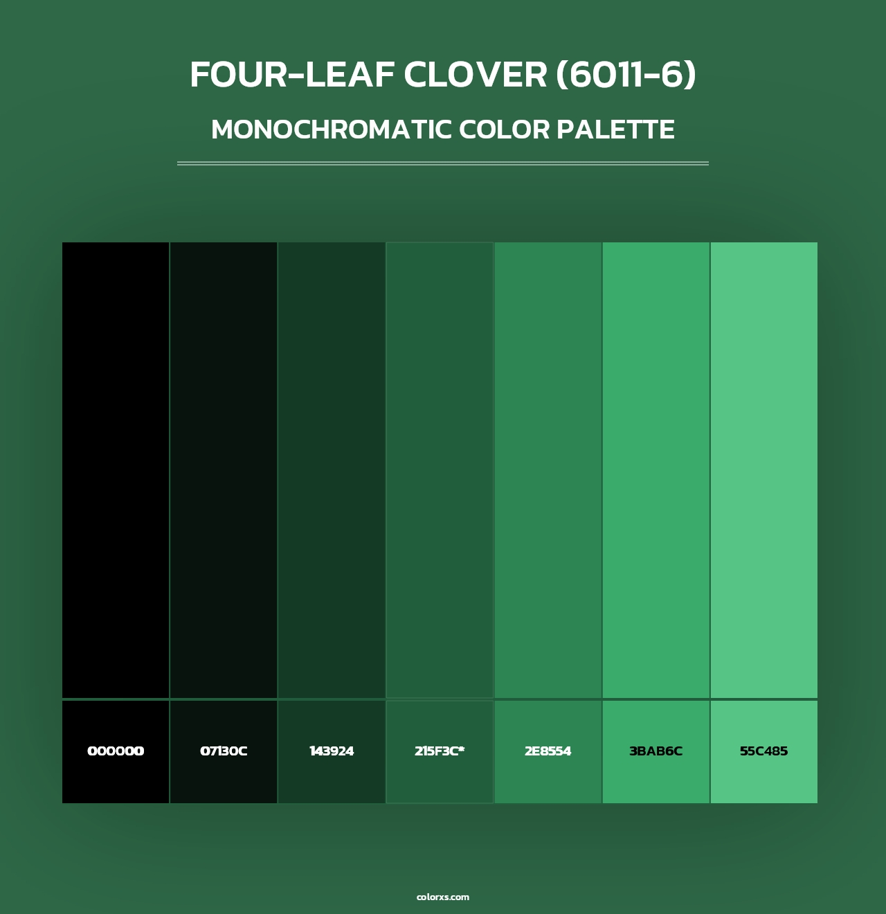 Four-Leaf Clover (6011-6) - Monochromatic Color Palette