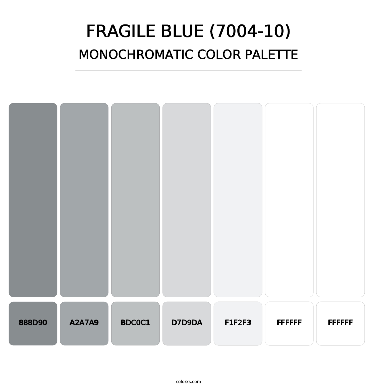 Fragile Blue (7004-10) - Monochromatic Color Palette