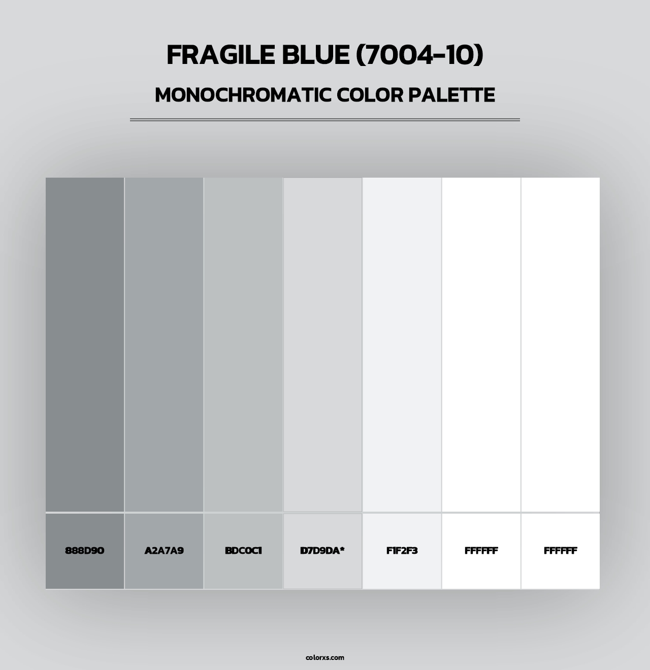Fragile Blue (7004-10) - Monochromatic Color Palette
