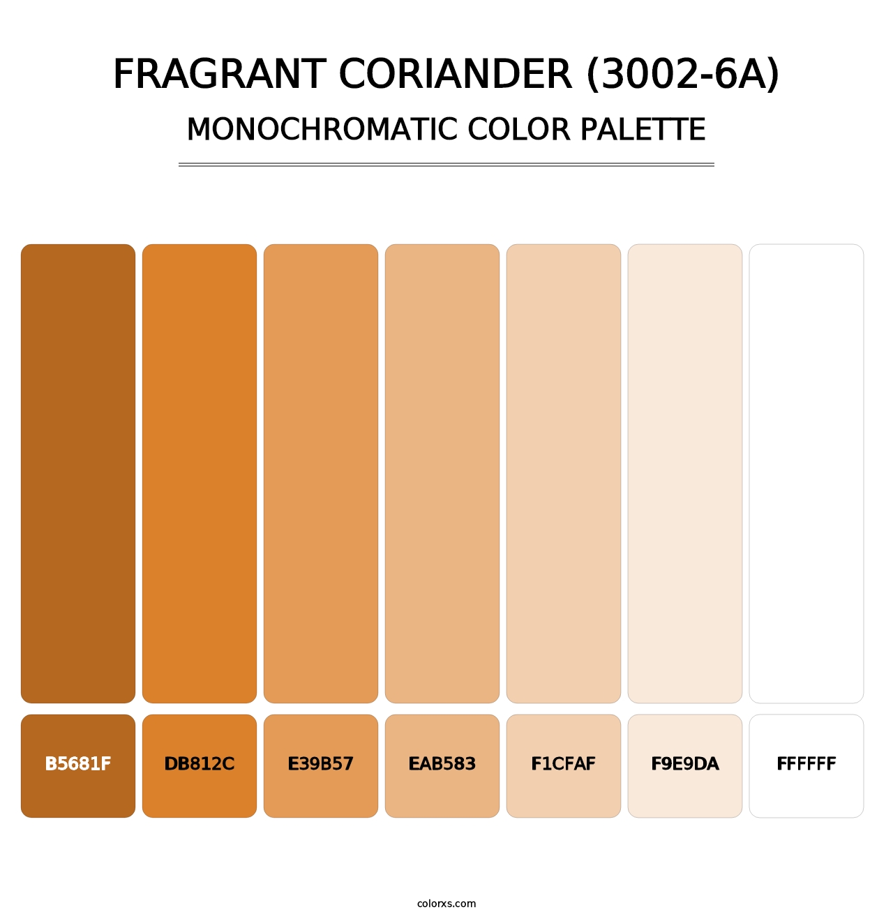 Fragrant Coriander (3002-6A) - Monochromatic Color Palette