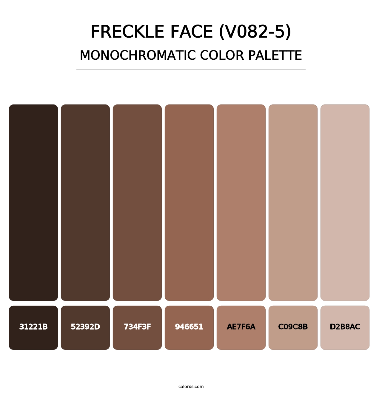 Freckle Face (V082-5) - Monochromatic Color Palette