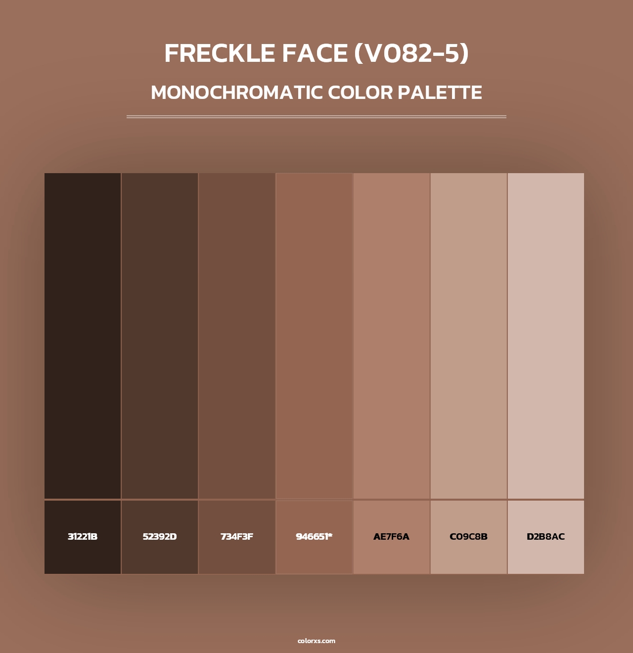 Freckle Face (V082-5) - Monochromatic Color Palette