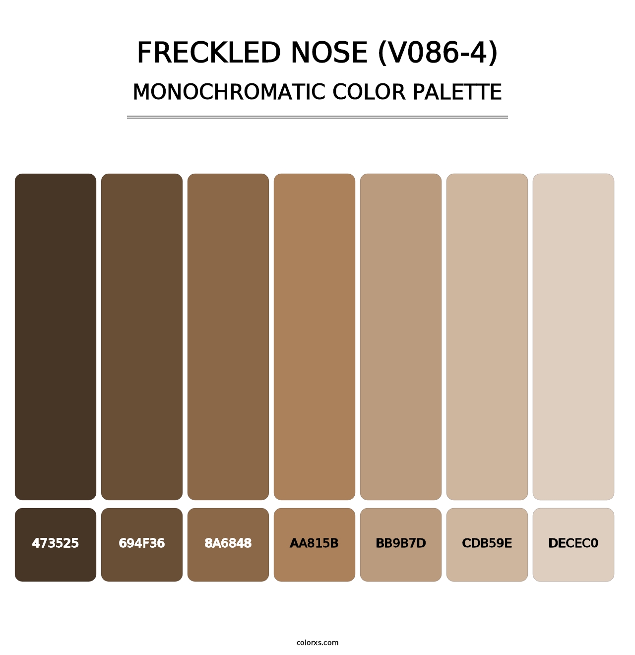 Freckled Nose (V086-4) - Monochromatic Color Palette