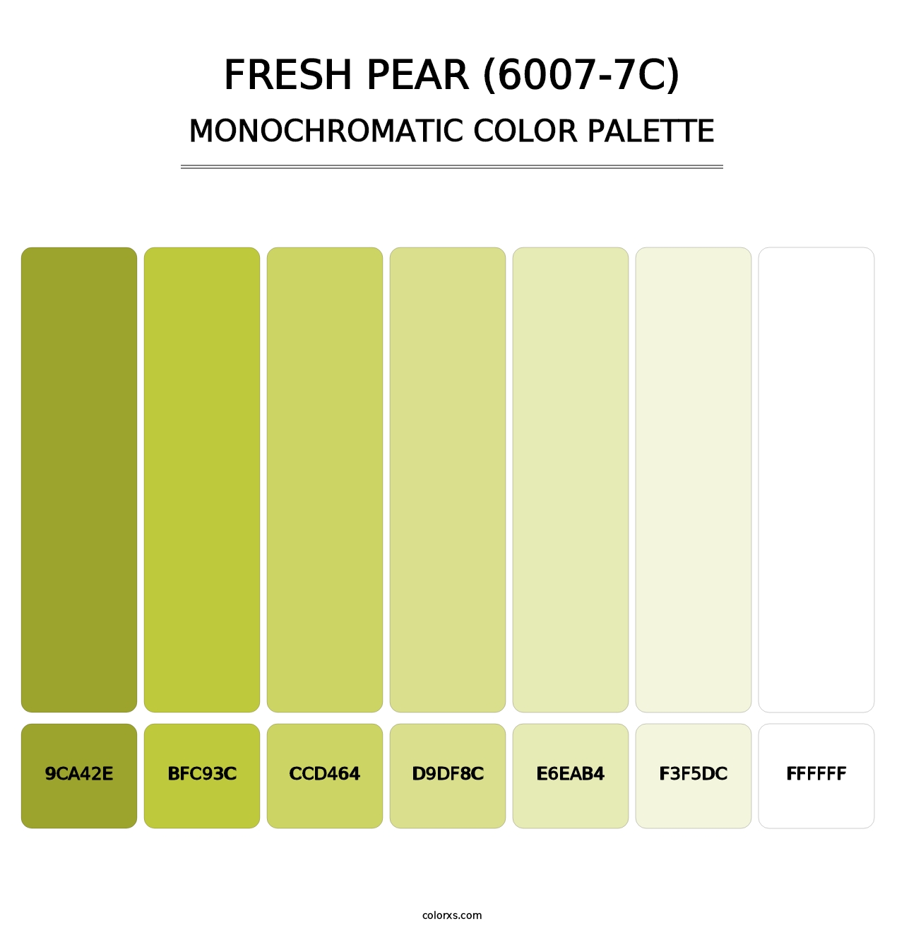 Fresh Pear (6007-7C) - Monochromatic Color Palette