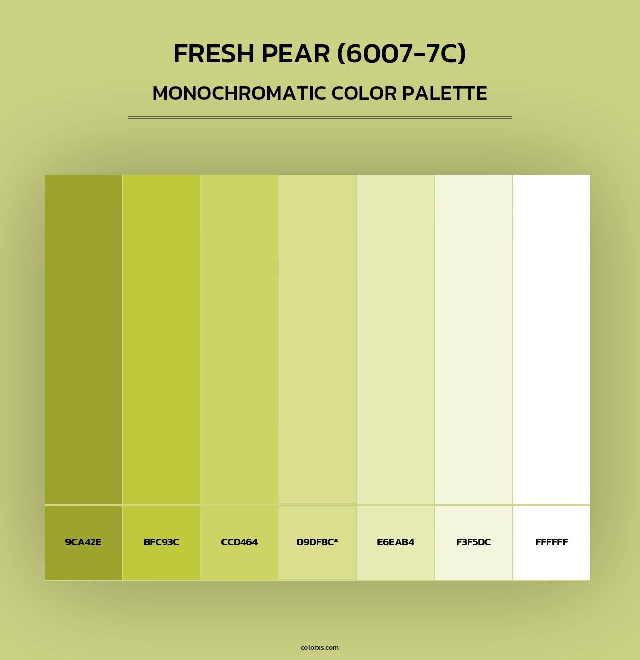 Fresh Pear (6007-7C) - Monochromatic Color Palette
