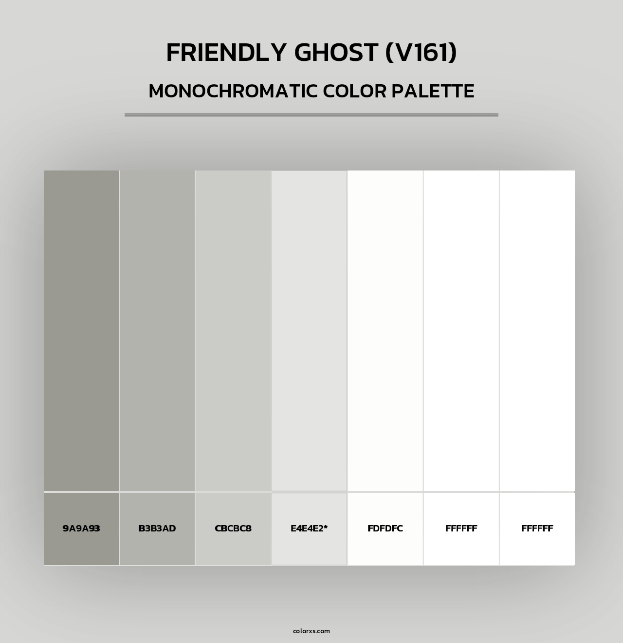 Friendly Ghost (V161) - Monochromatic Color Palette