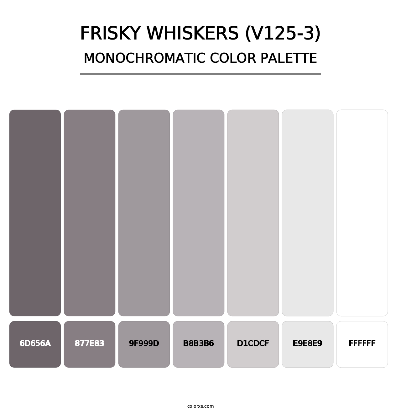 Frisky Whiskers (V125-3) - Monochromatic Color Palette