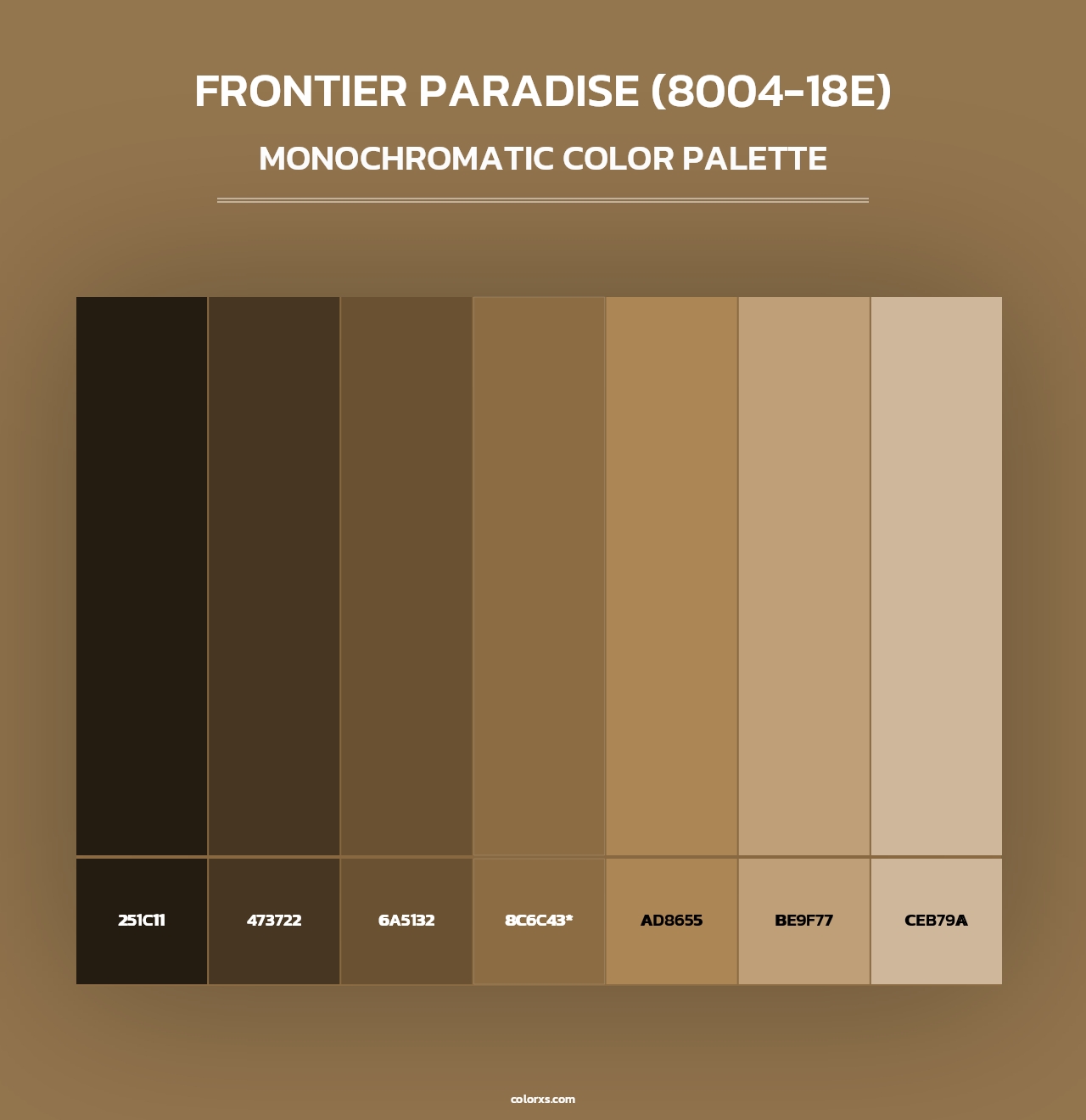 Frontier Paradise (8004-18E) - Monochromatic Color Palette