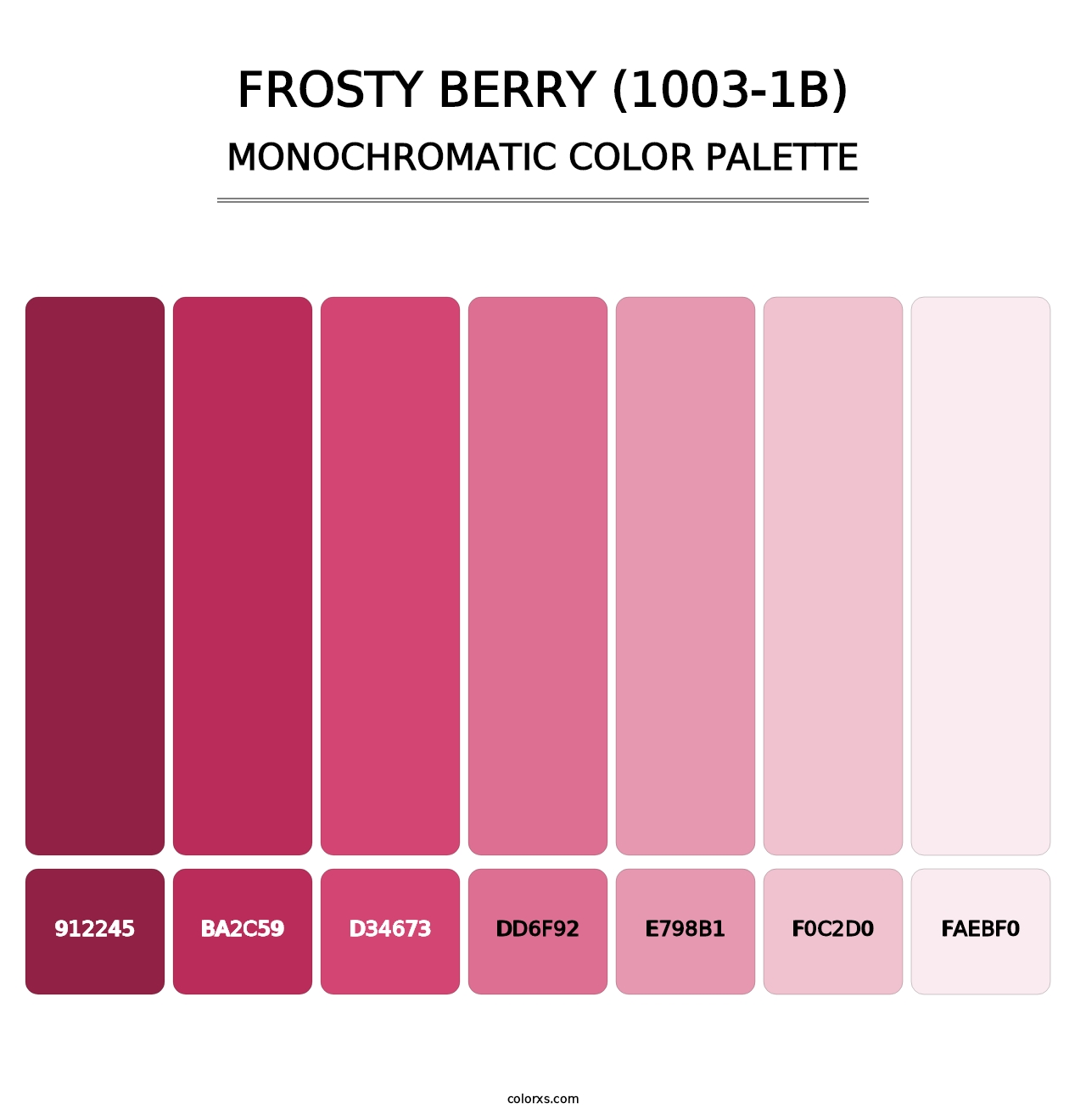 Frosty Berry (1003-1B) - Monochromatic Color Palette