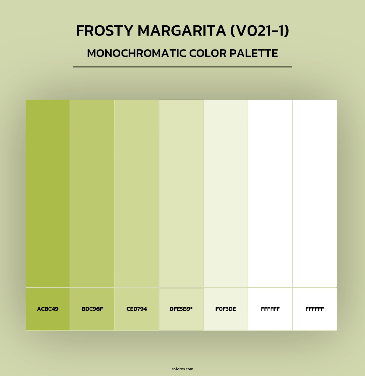 Frosty Margarita (V021-1) - Monochromatic Color Palette