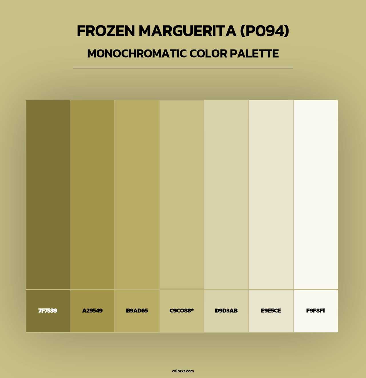 Frozen Marguerita (P094) - Monochromatic Color Palette