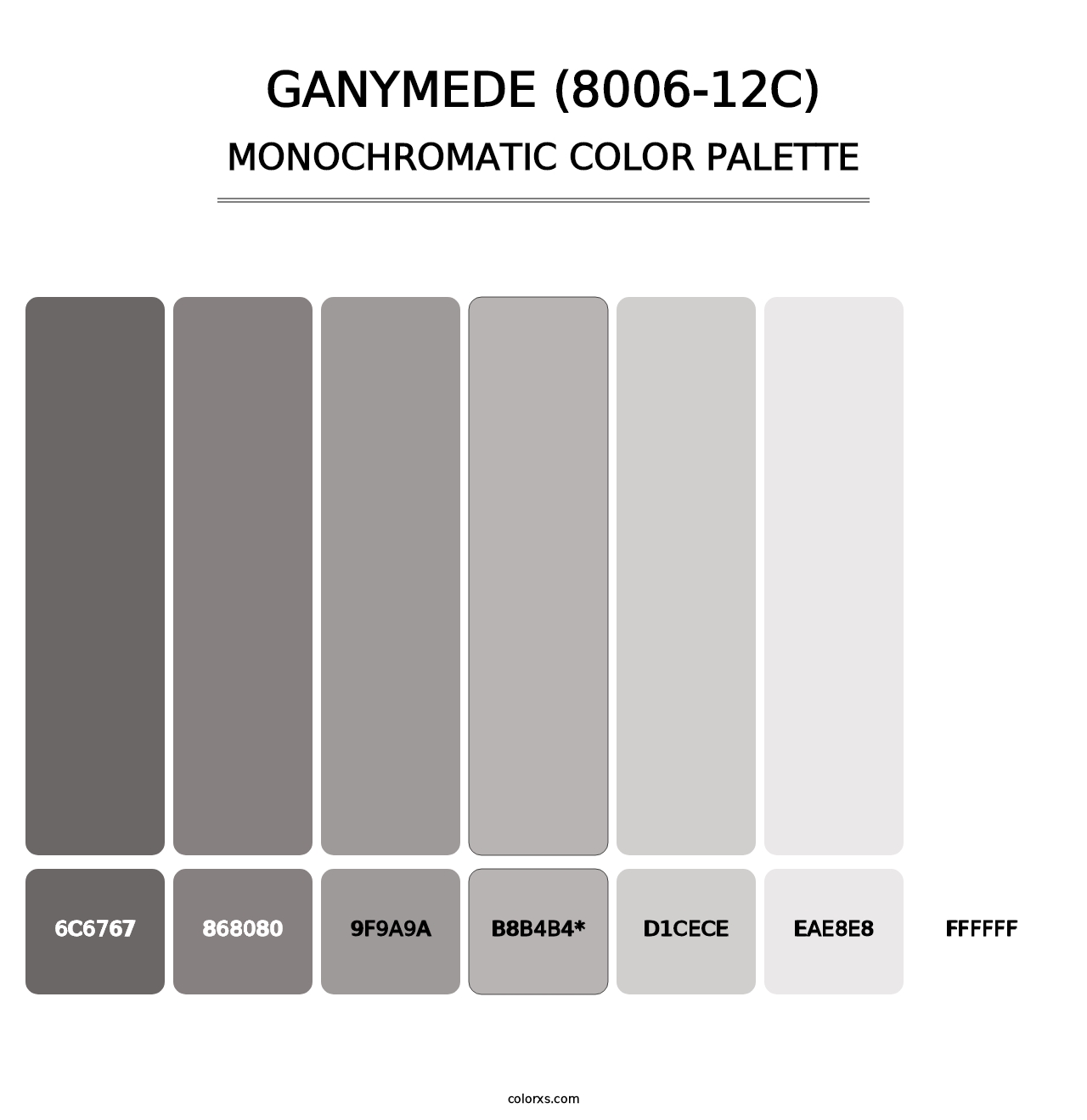Ganymede (8006-12C) - Monochromatic Color Palette