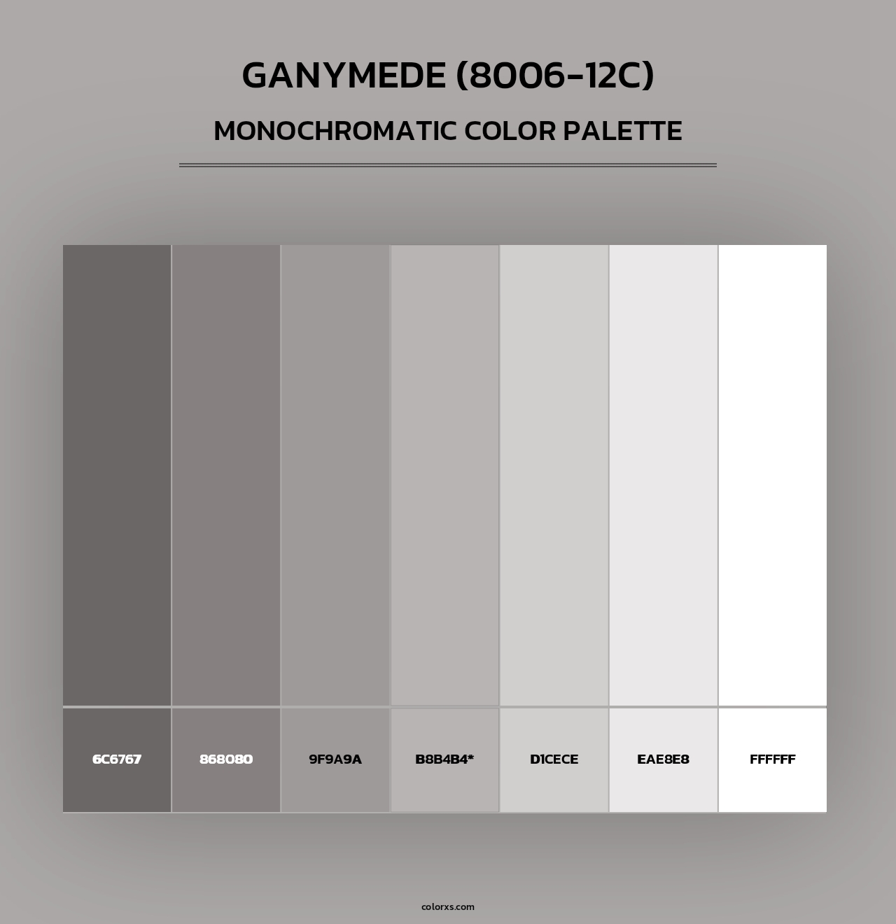 Ganymede (8006-12C) - Monochromatic Color Palette