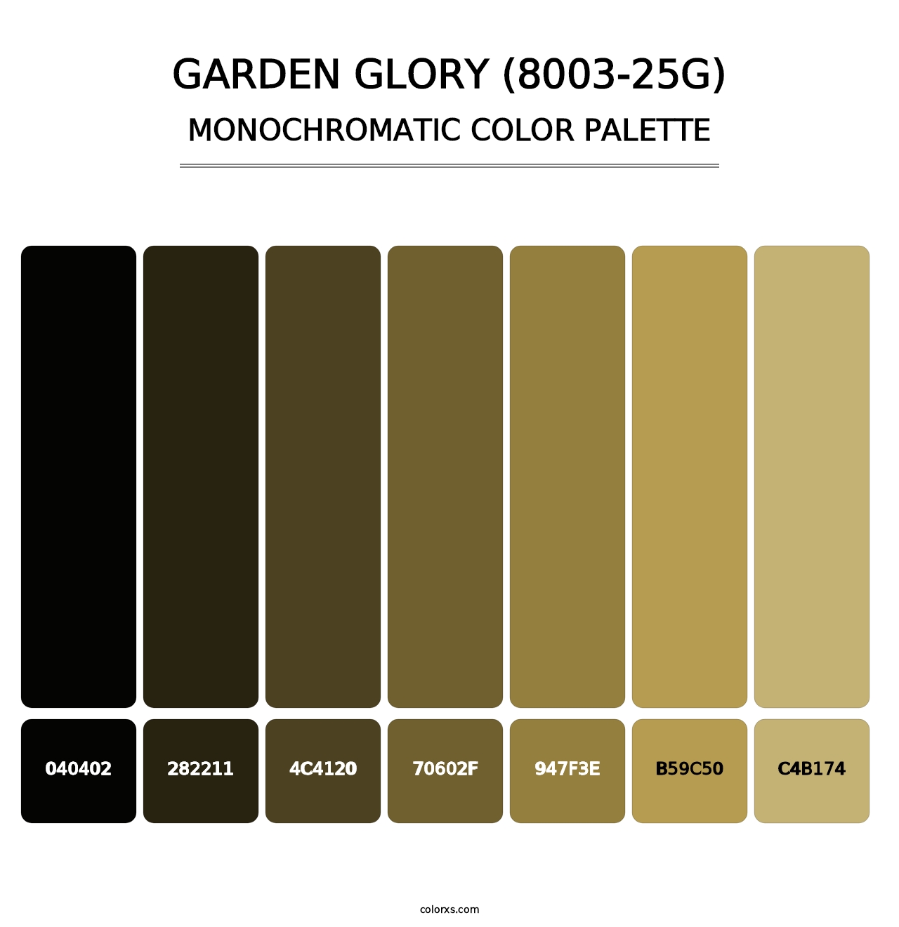 Garden Glory (8003-25G) - Monochromatic Color Palette