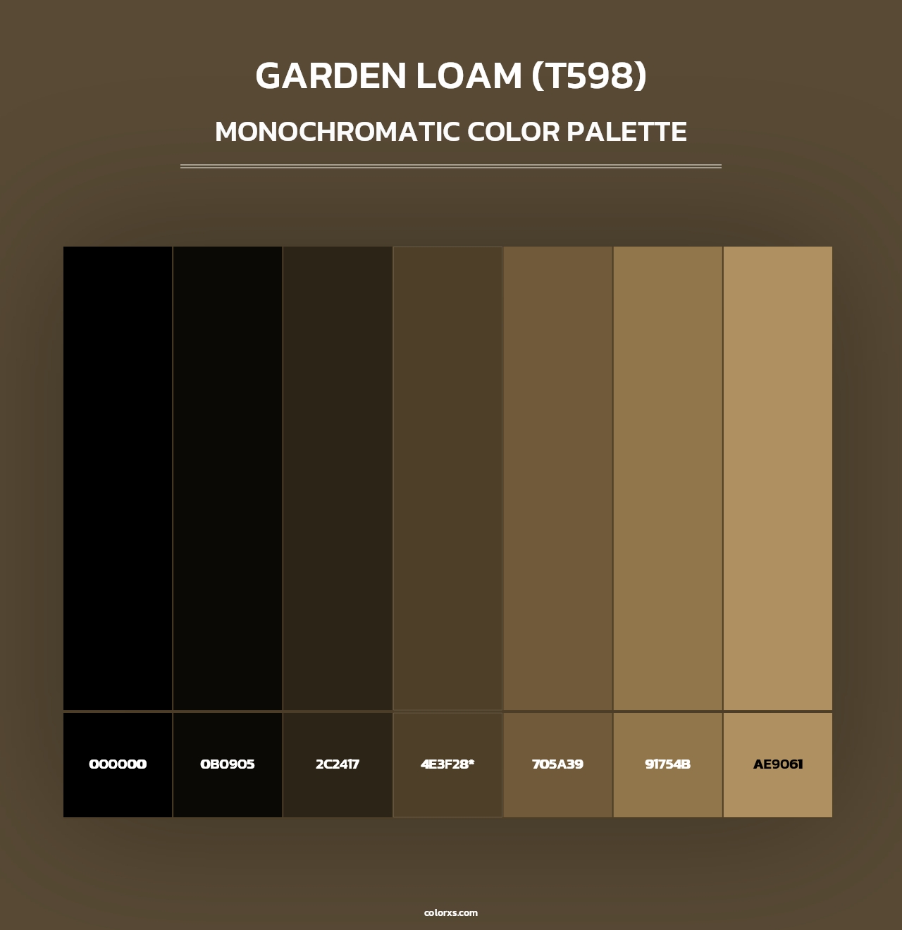 Garden Loam (T598) - Monochromatic Color Palette