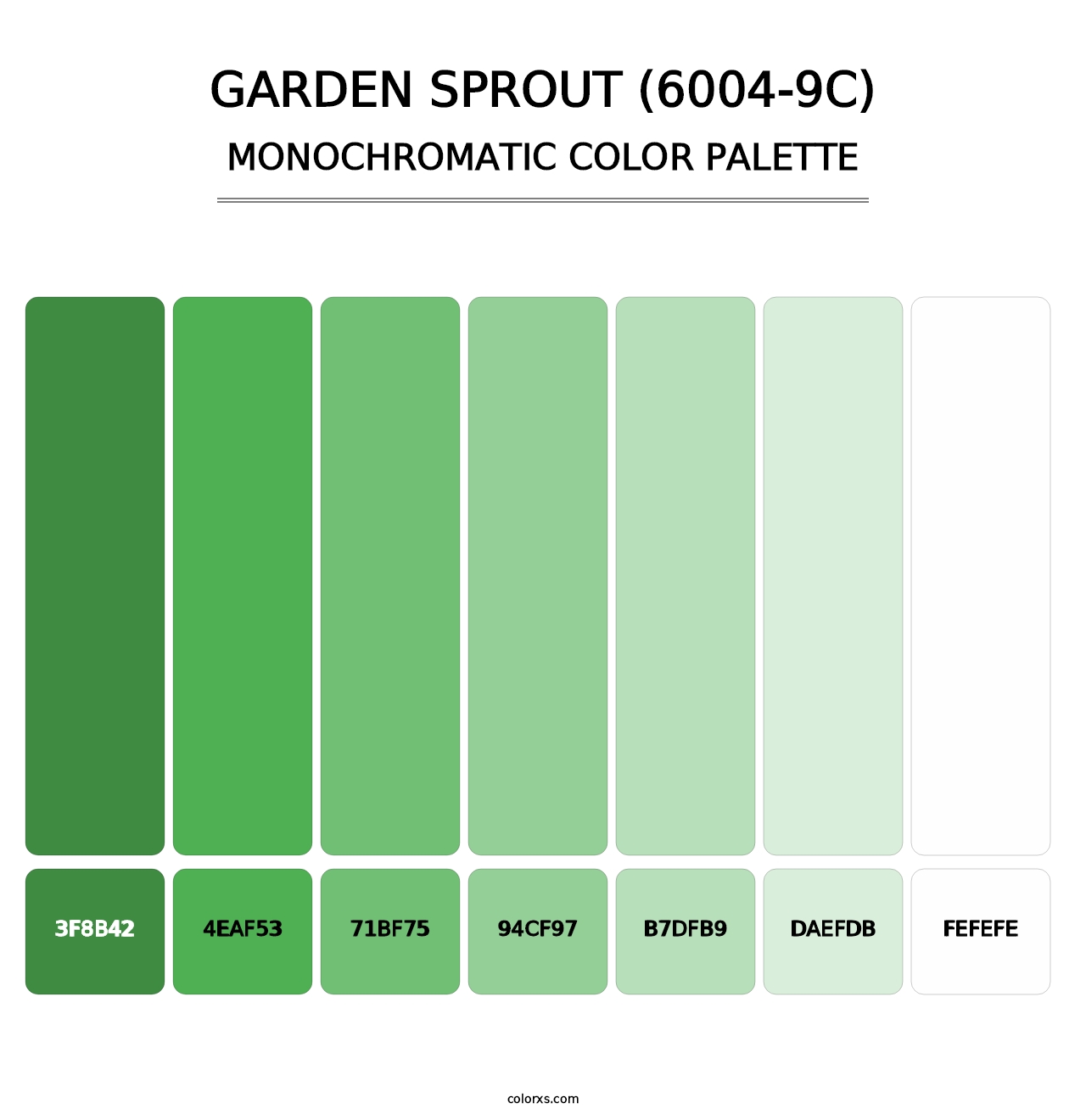 Garden Sprout (6004-9C) - Monochromatic Color Palette