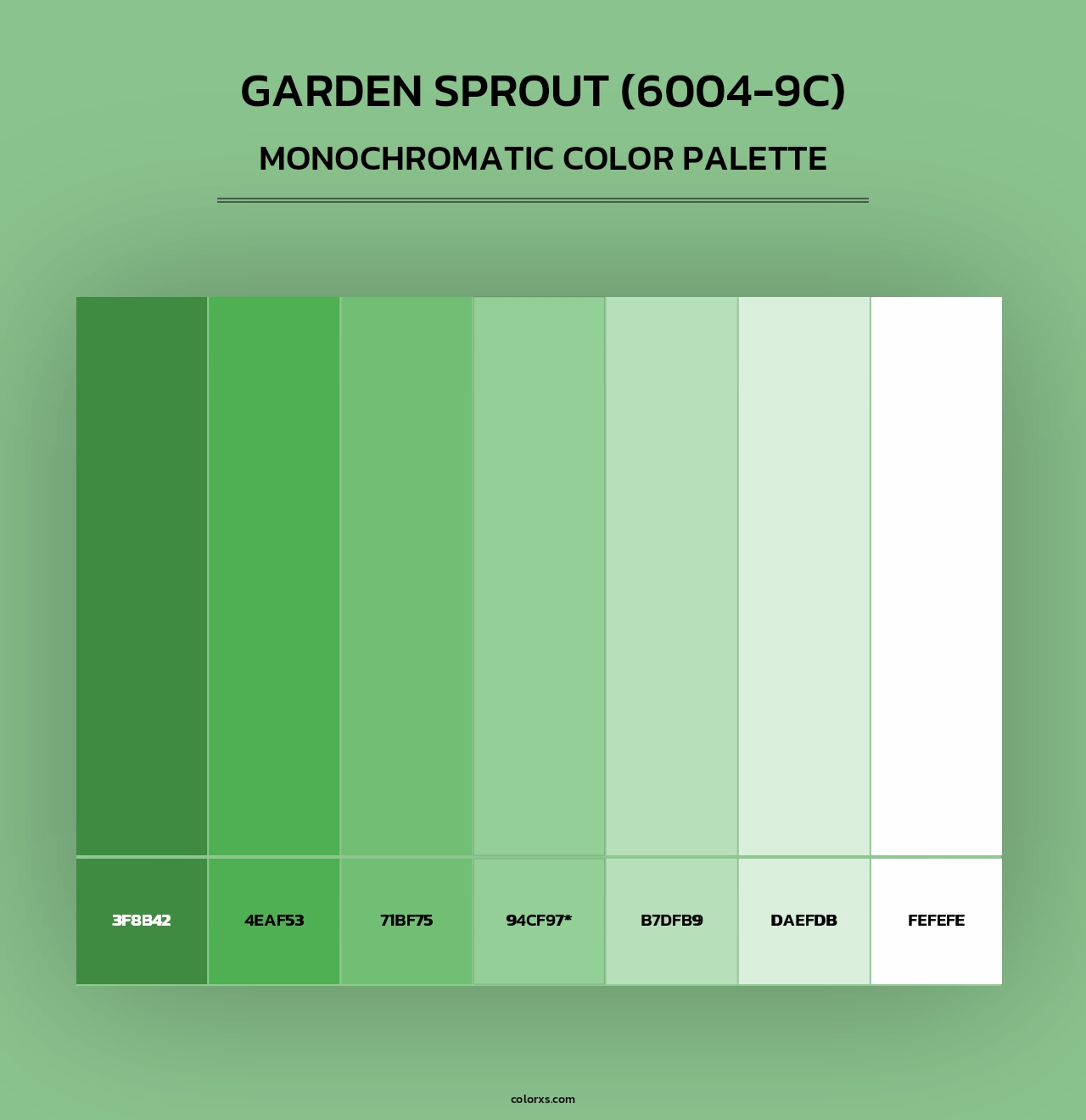 Garden Sprout (6004-9C) - Monochromatic Color Palette