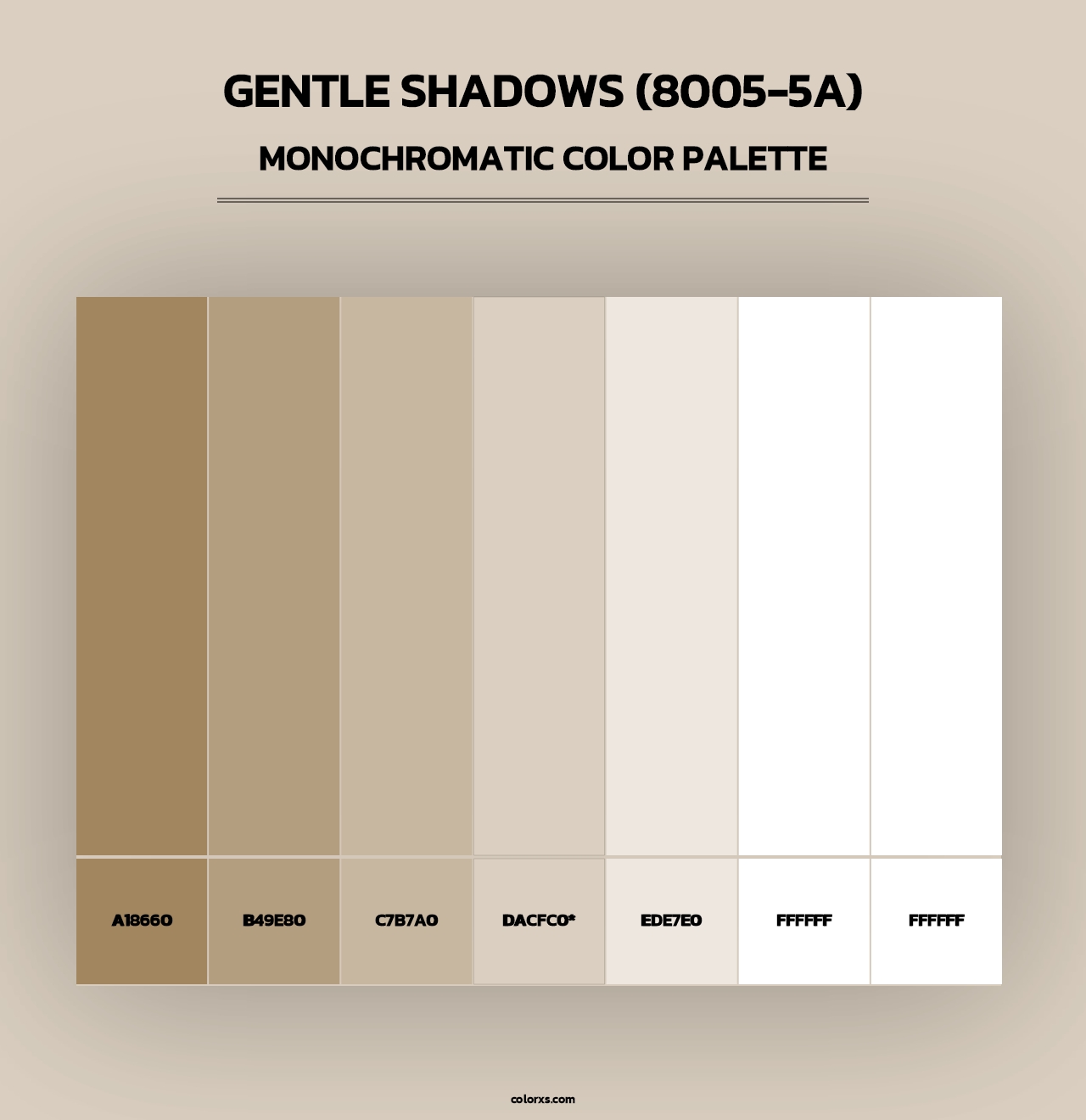 Gentle Shadows (8005-5A) - Monochromatic Color Palette