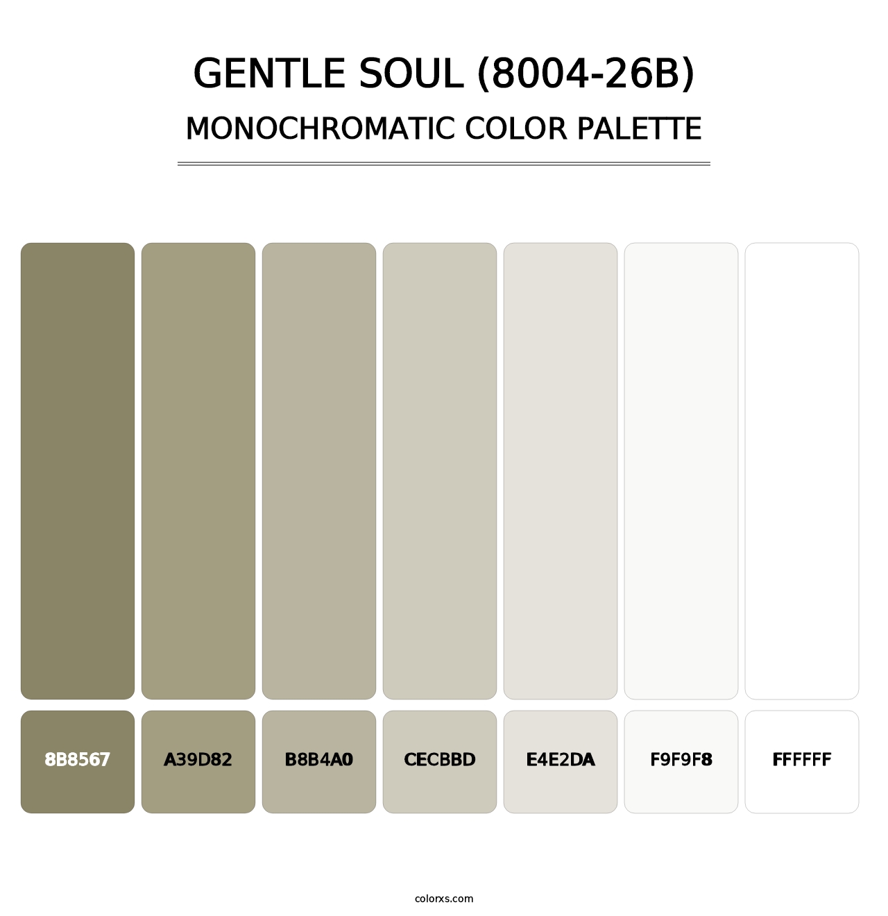 Gentle Soul (8004-26B) - Monochromatic Color Palette