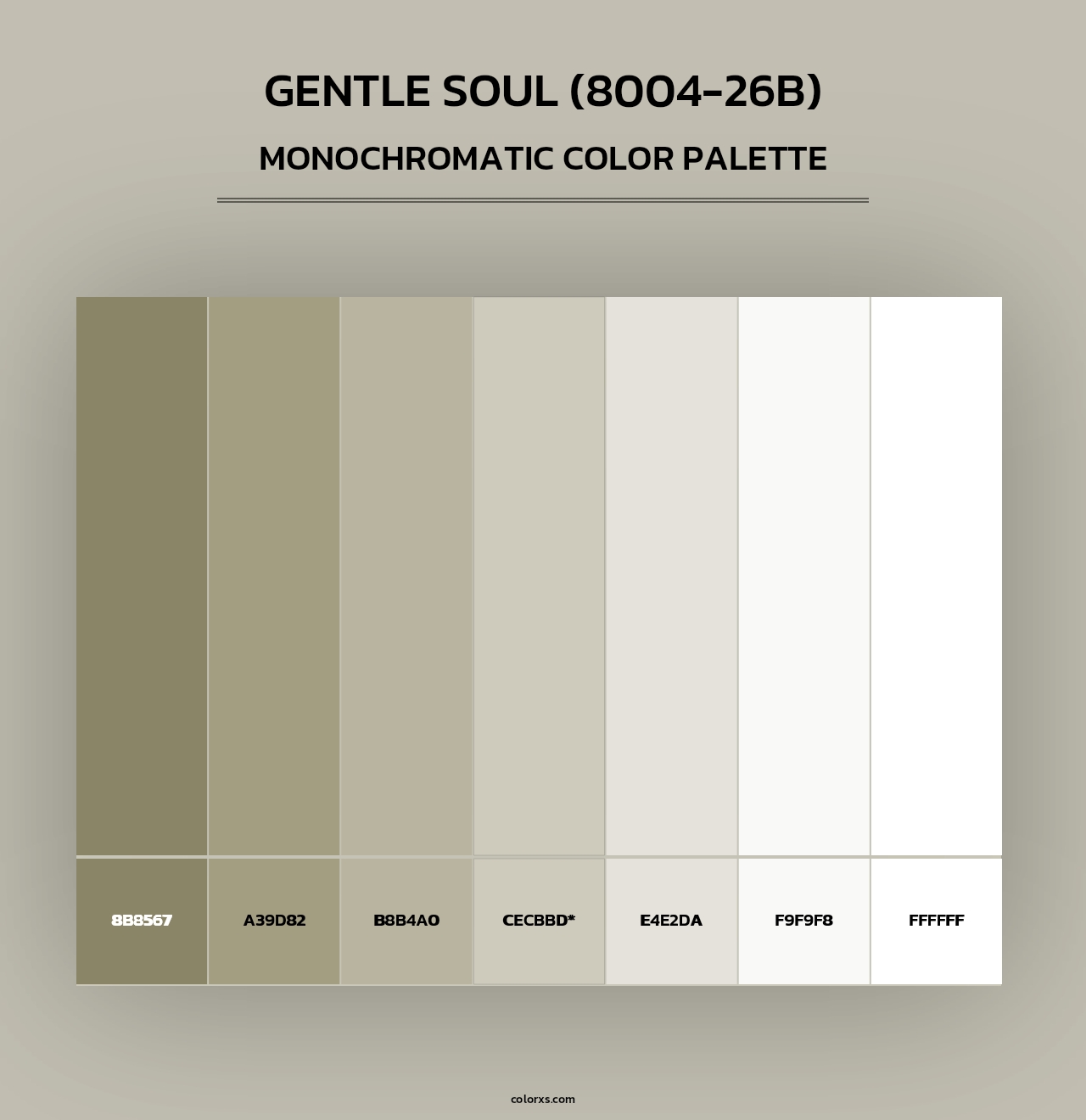 Gentle Soul (8004-26B) - Monochromatic Color Palette