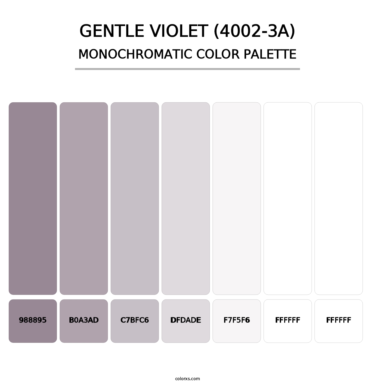 Gentle Violet (4002-3A) - Monochromatic Color Palette