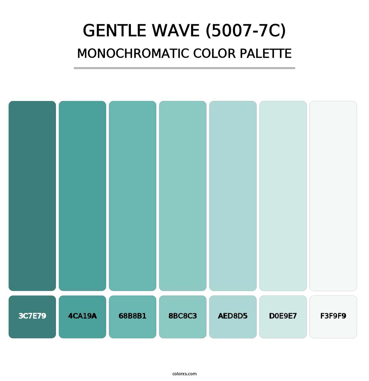 Gentle Wave (5007-7C) - Monochromatic Color Palette