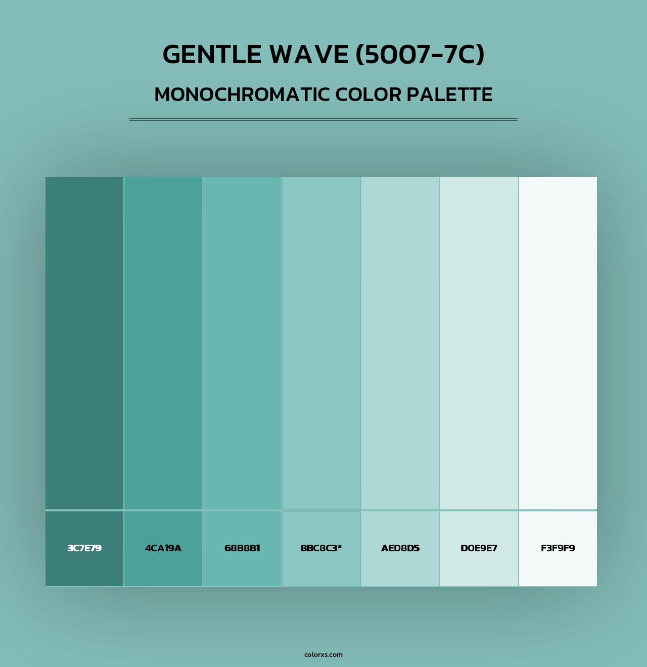 Gentle Wave (5007-7C) - Monochromatic Color Palette