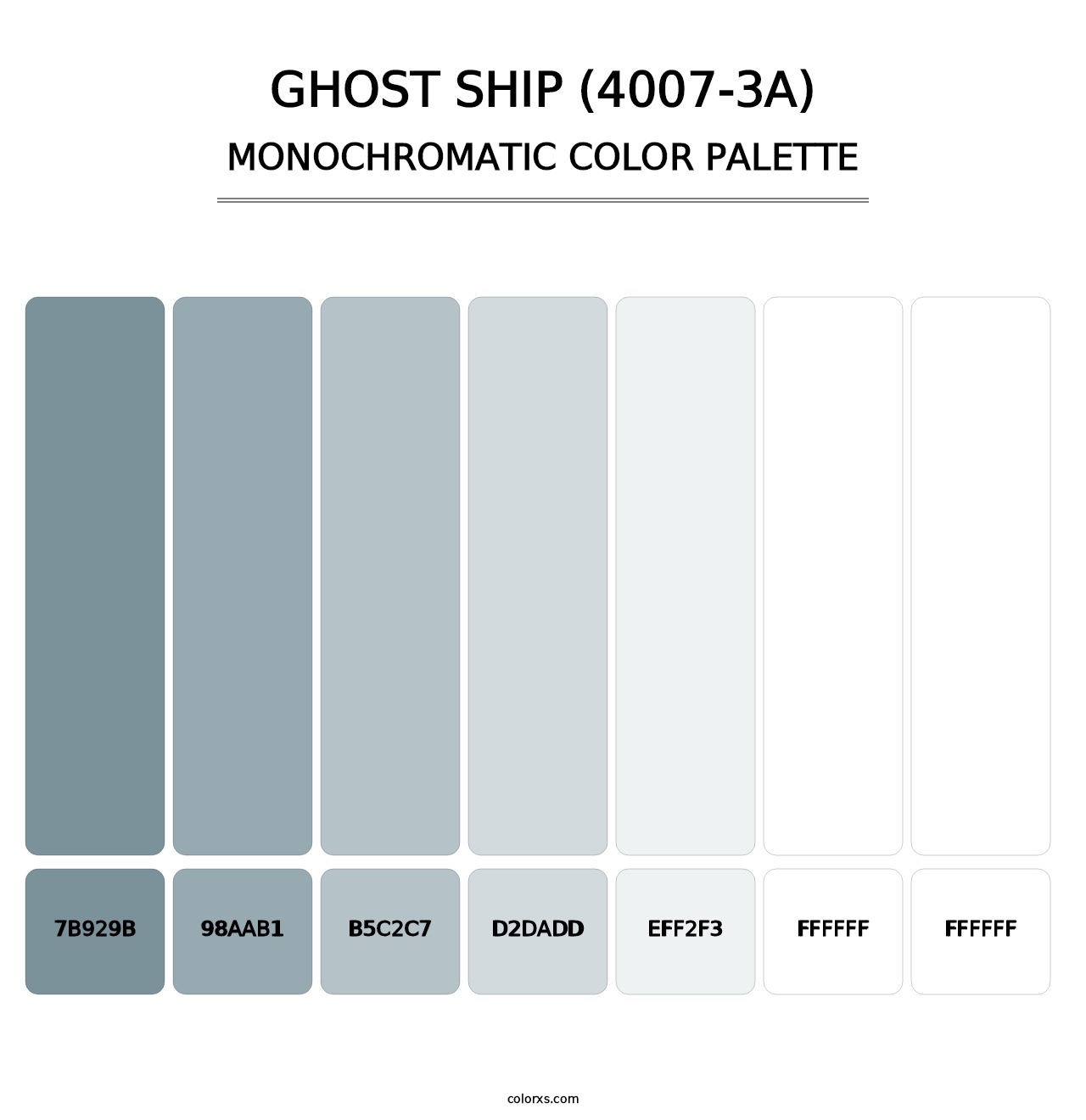 Ghost Ship (4007-3A) - Monochromatic Color Palette