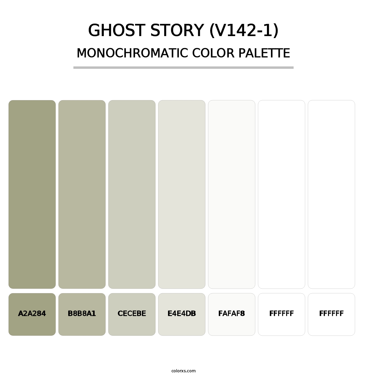Ghost Story (V142-1) - Monochromatic Color Palette