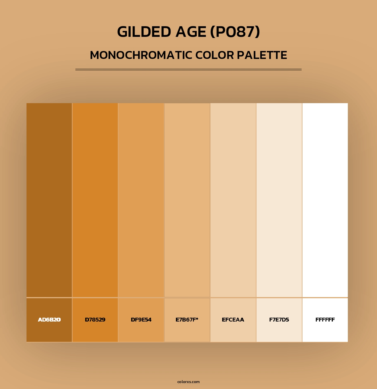 Gilded Age (P087) - Monochromatic Color Palette