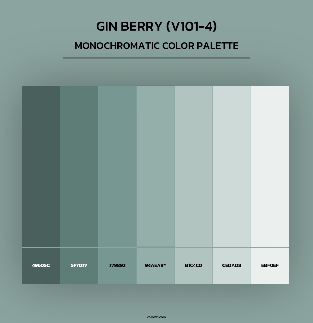 Gin Berry (V101-4) - Monochromatic Color Palette