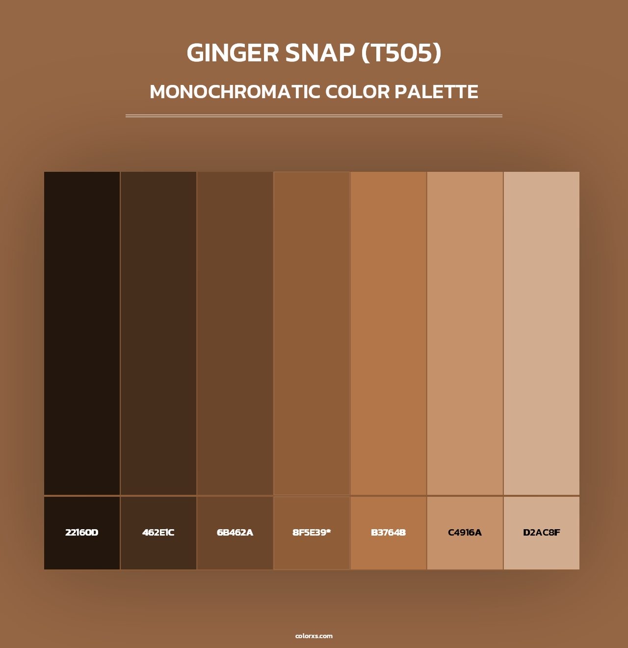 Ginger Snap (T505) - Monochromatic Color Palette