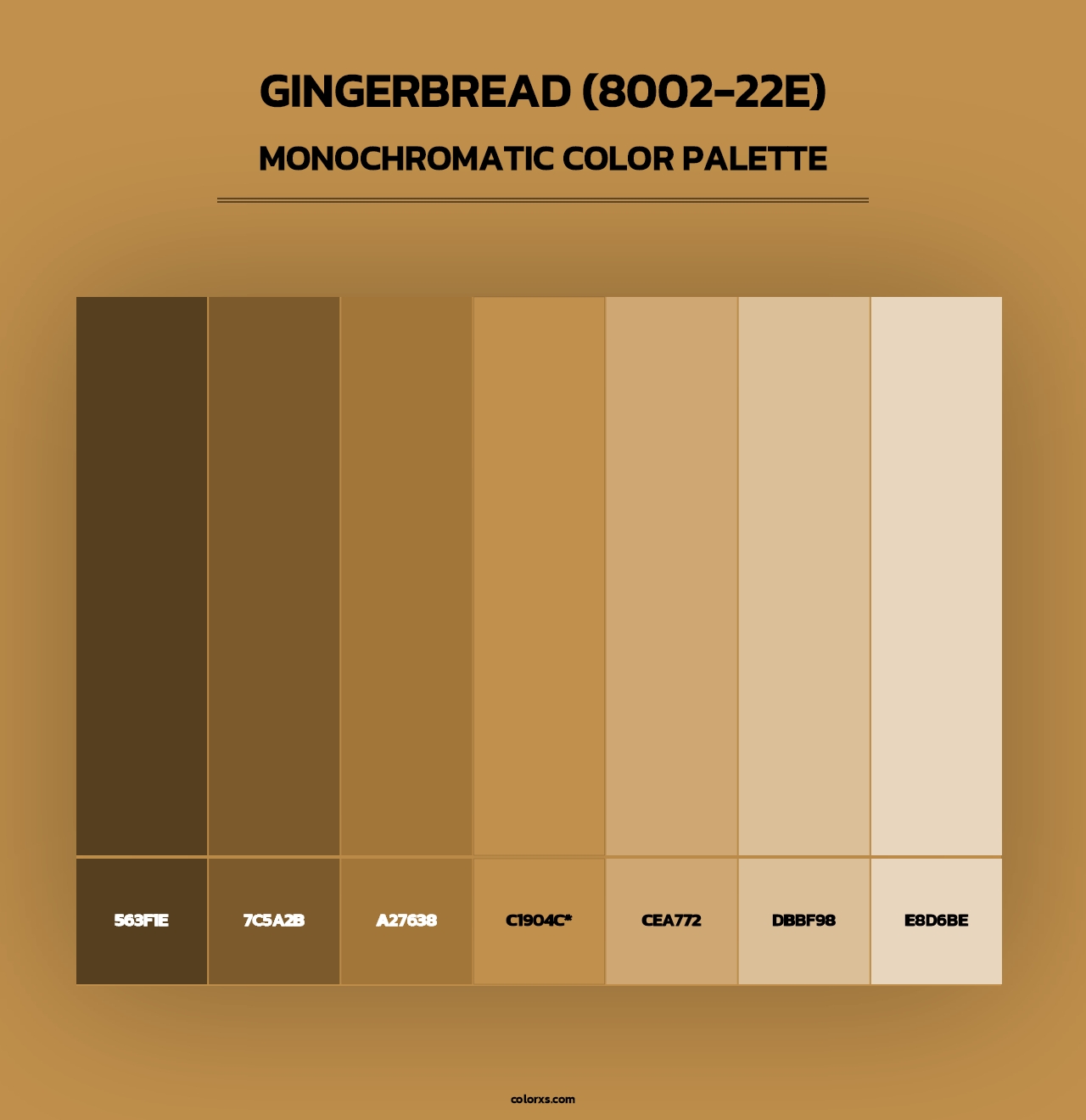 Gingerbread (8002-22E) - Monochromatic Color Palette