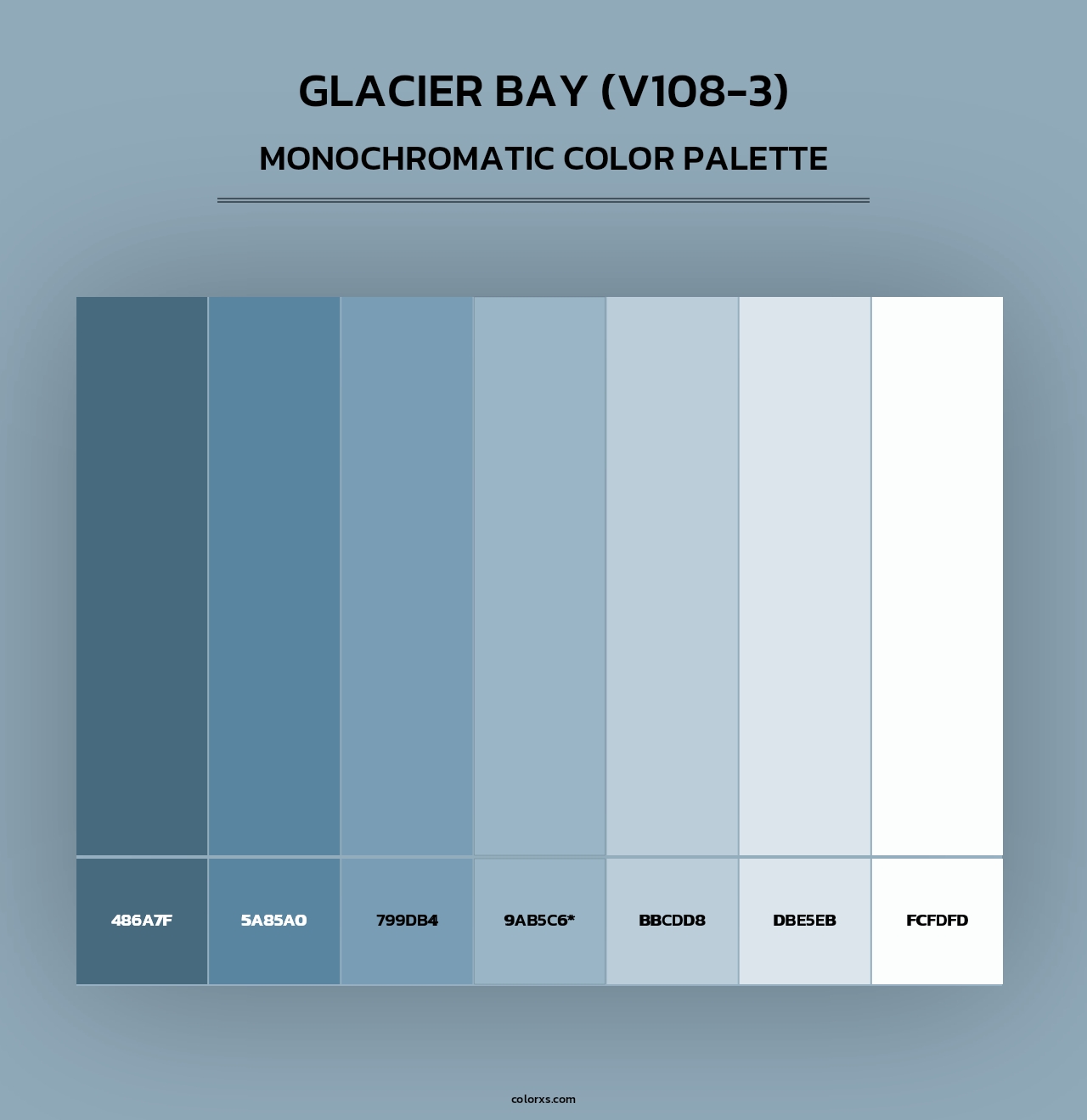 Glacier Bay (V108-3) - Monochromatic Color Palette