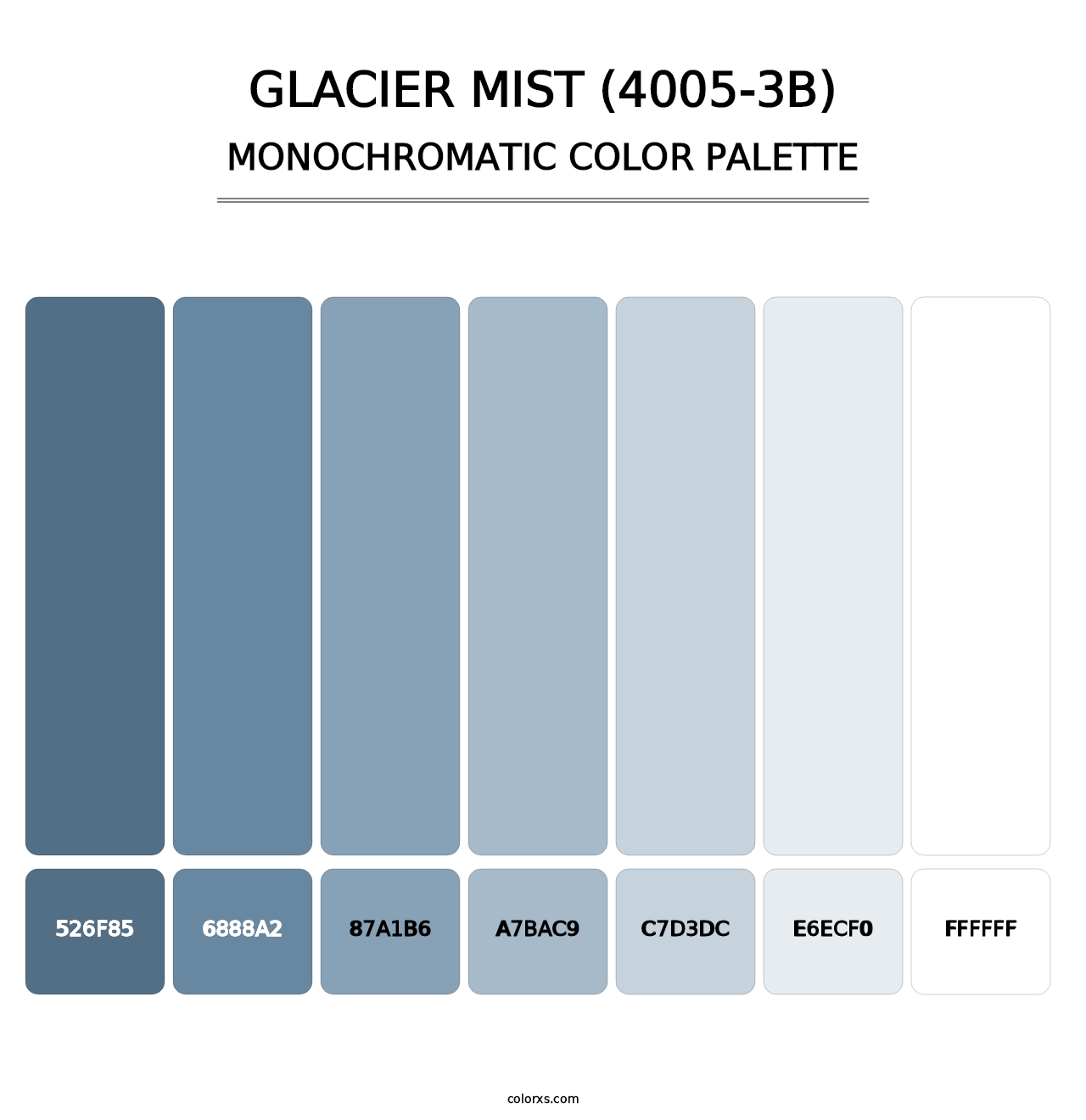 Glacier Mist (4005-3B) - Monochromatic Color Palette