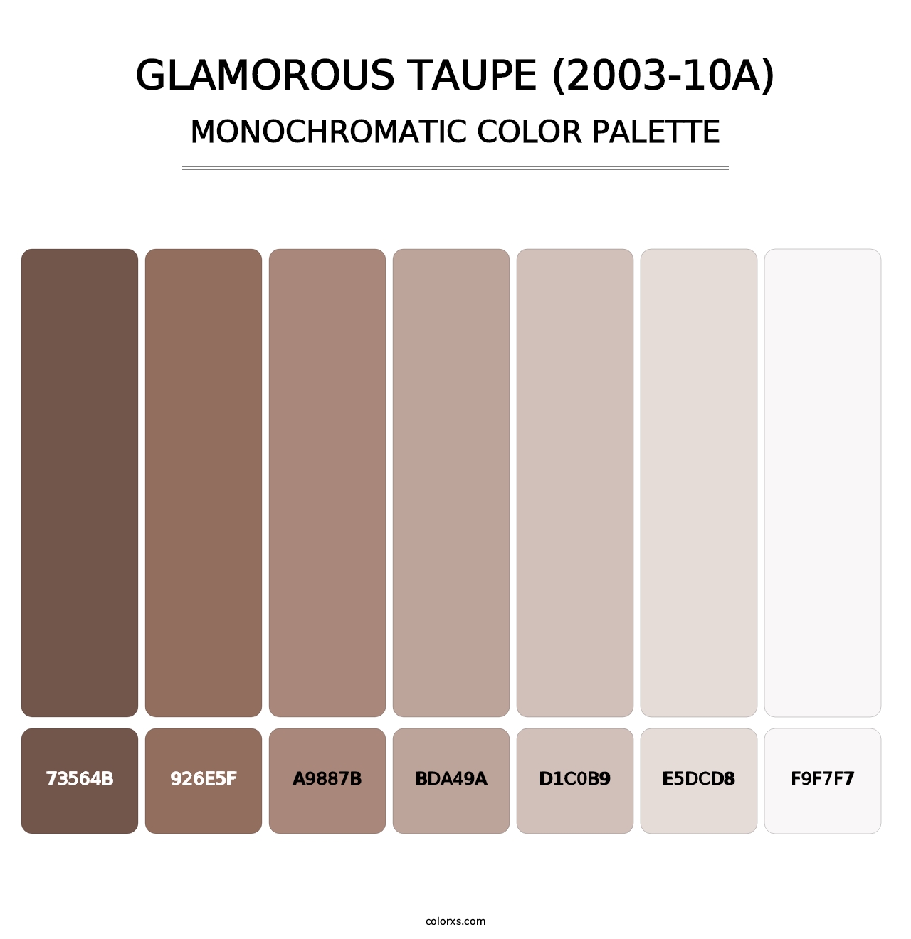 Glamorous Taupe (2003-10A) - Monochromatic Color Palette