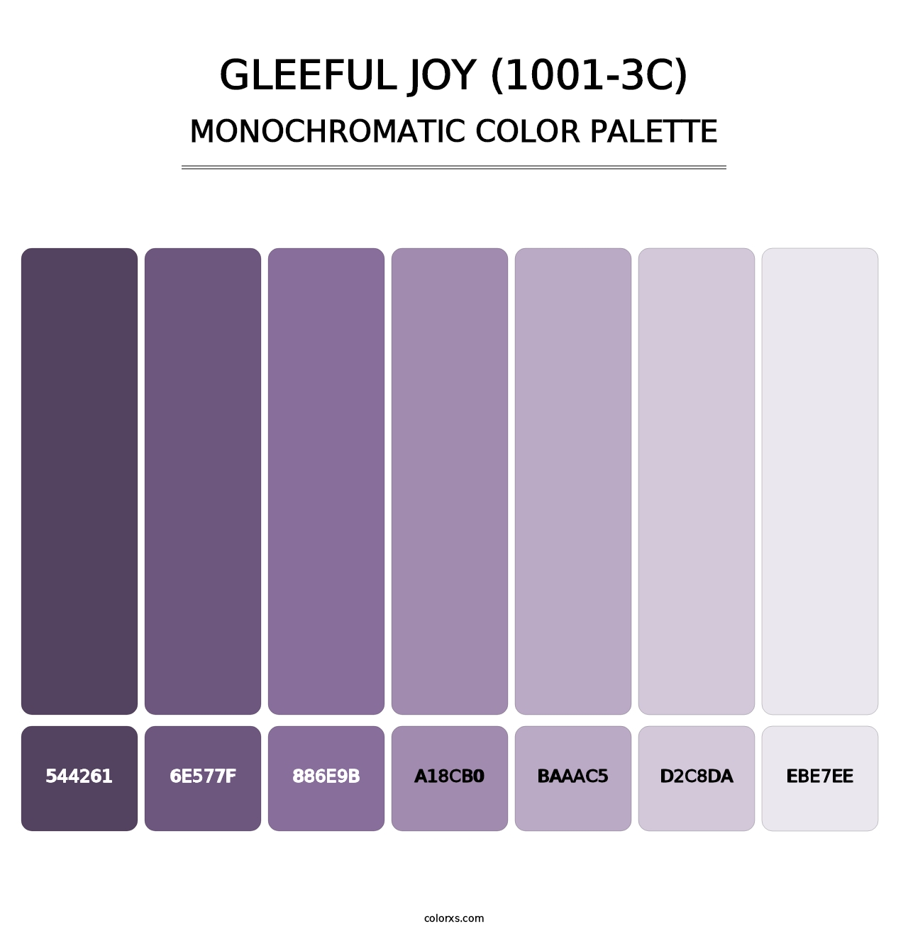 Gleeful Joy (1001-3C) - Monochromatic Color Palette
