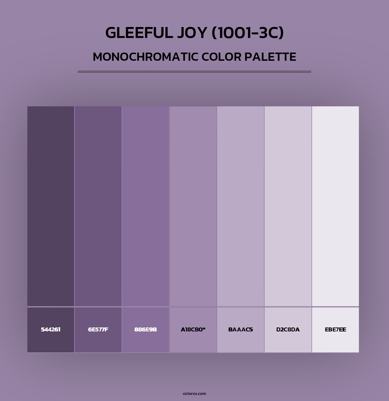 Gleeful Joy (1001-3C) - Monochromatic Color Palette